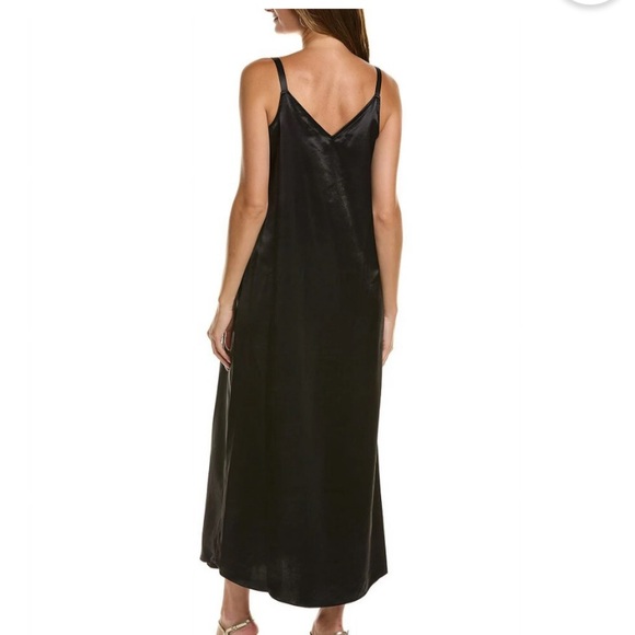 Vince Camuto V-neck black satin midi dress. Never worn. - Picture 5 of 5
